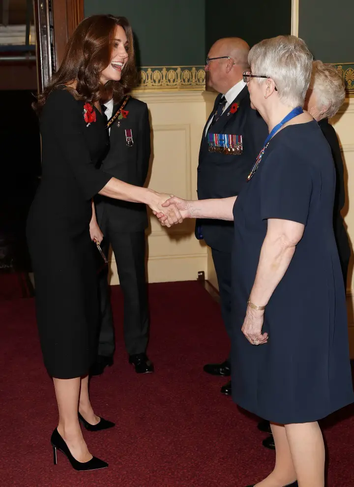 Duchess of Cambridge at Festival of Remembrance chose black Rolan Mouret Dress