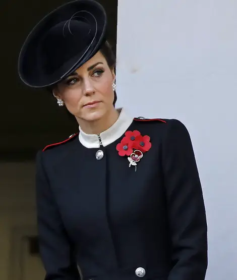 The Duchess of Cambridge at Remembrance Day service in 2018