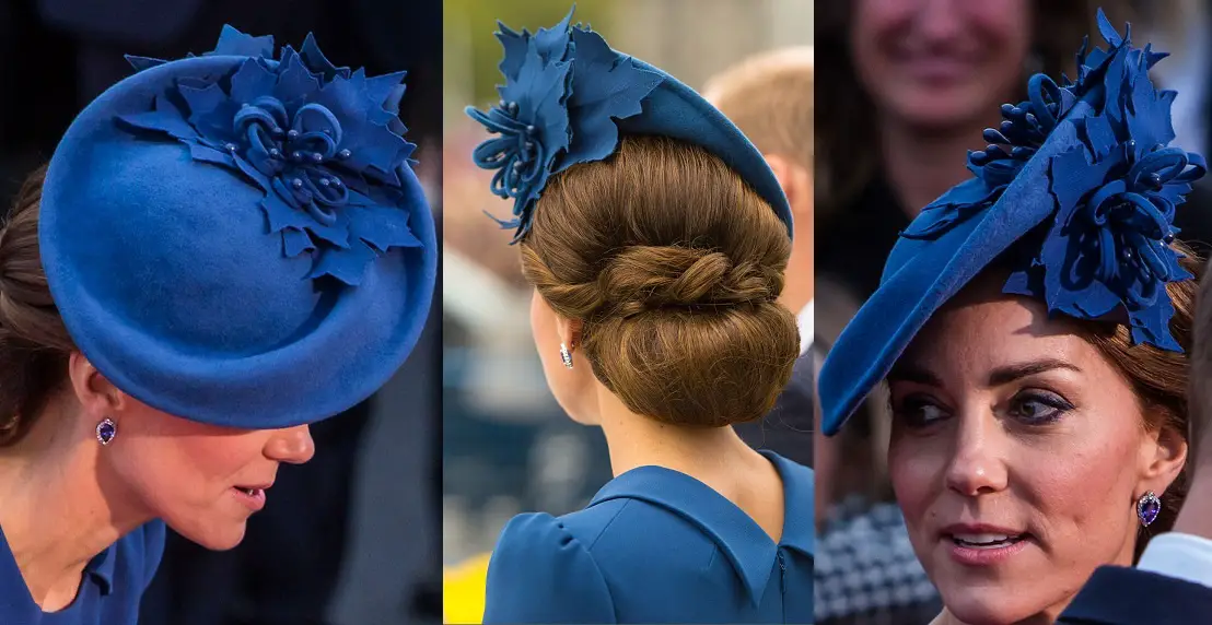 Duchess of Cambridge wearing Lock & Co Maple Leaf Hat in Canada