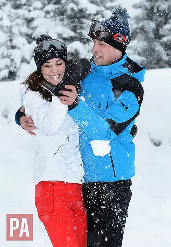 William and Catherine during family ski-vacation 