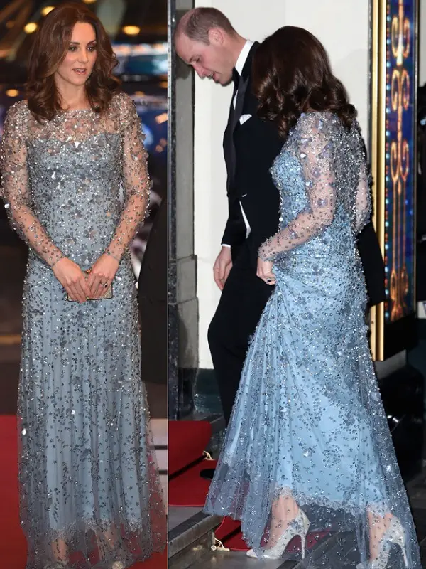 Jenny Packham Shimmering Gown was the dazzling choice at 2017 Royal Variety Performance