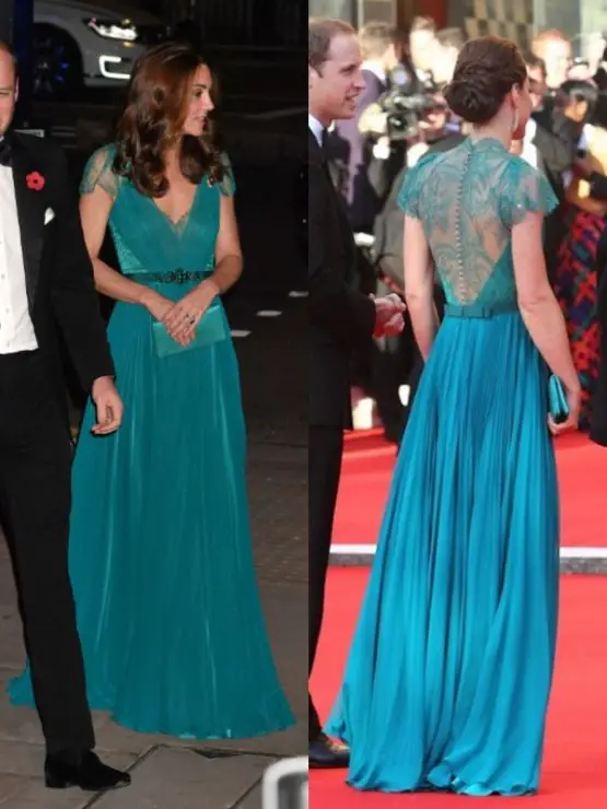 Jenny Packham Turquoise Gown