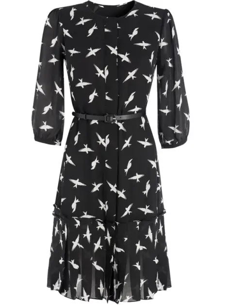 Jonathan Saunders EDITION Black Bird Print Dress