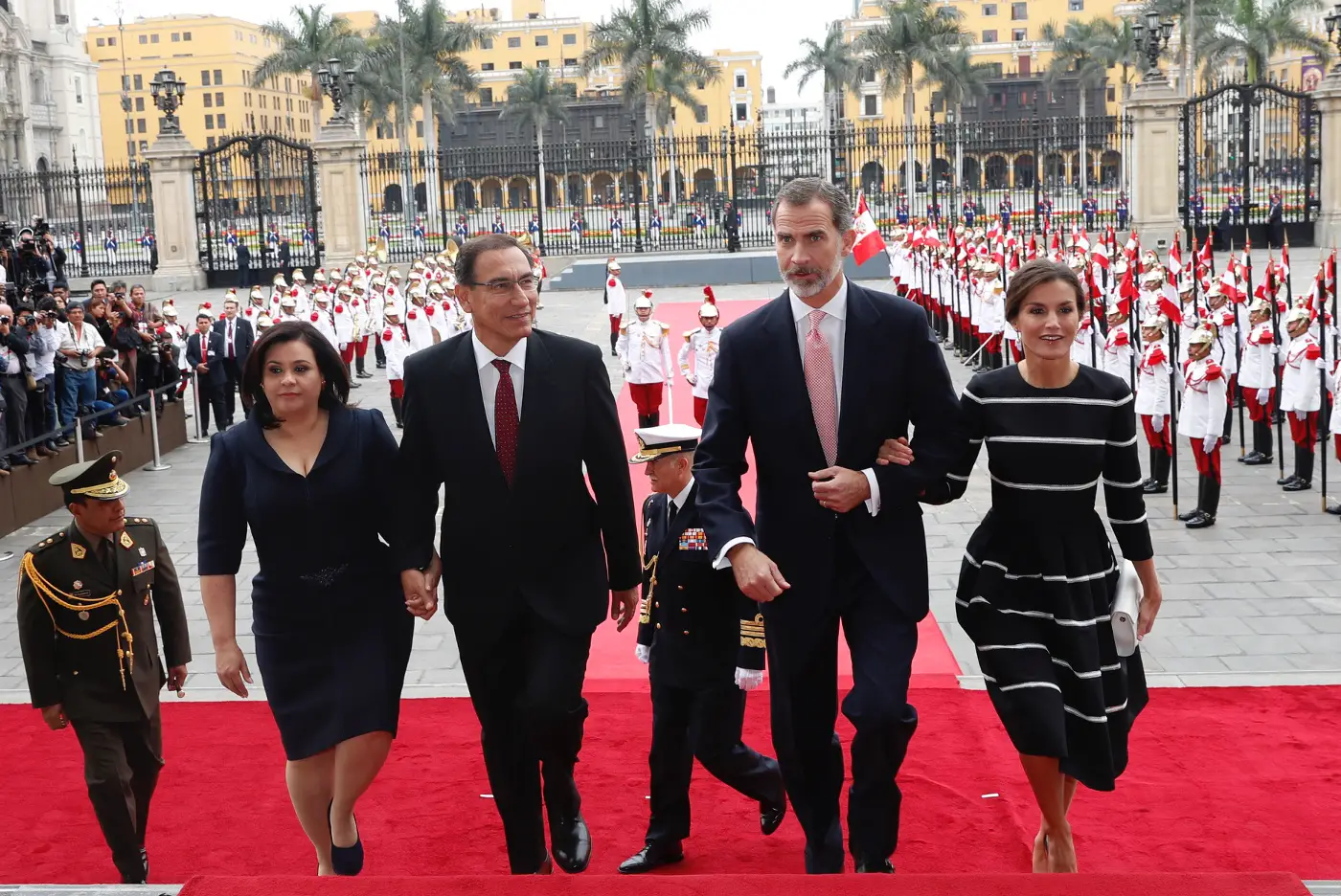King Felipe and Queen Letizia on the Day one of Peru visit