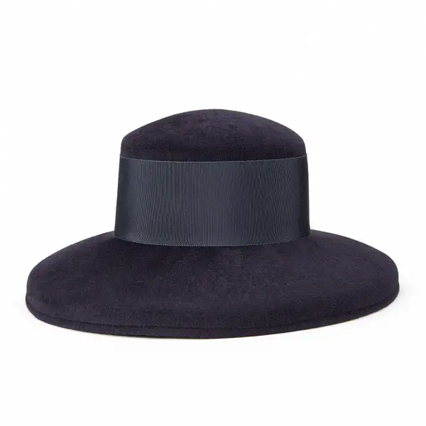 The Duchess of Cambrige' navy Lock & Co Tiffany Drop-brim hat