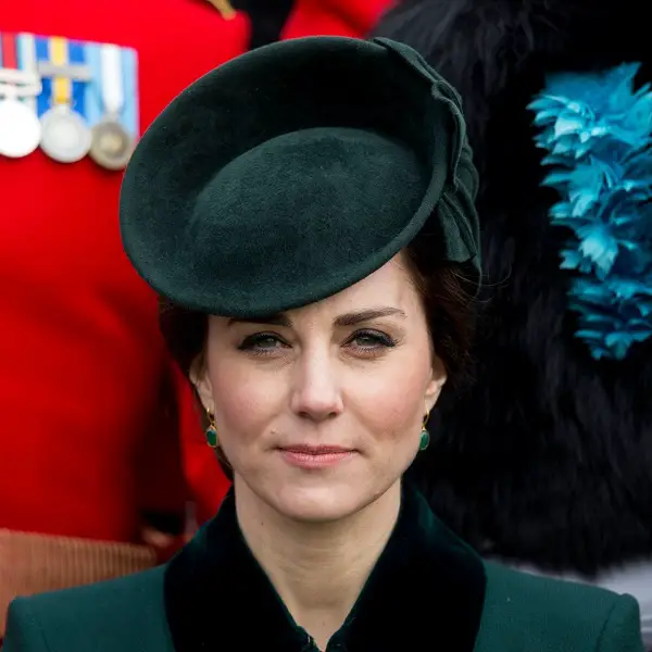 Catherine paired the outfit with green accessories. She was wearing her Lock & Co hat