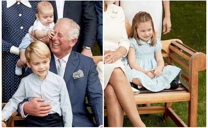 Prince Charles with Prince Louis, Prince George and Princess Charlotte