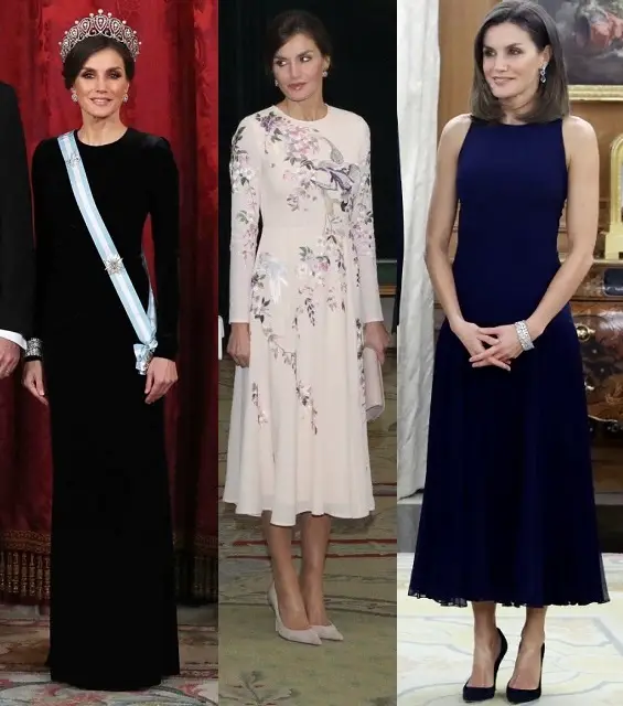 Queen Letizia's 3 looks during Chinese State visit to Spain in 2018