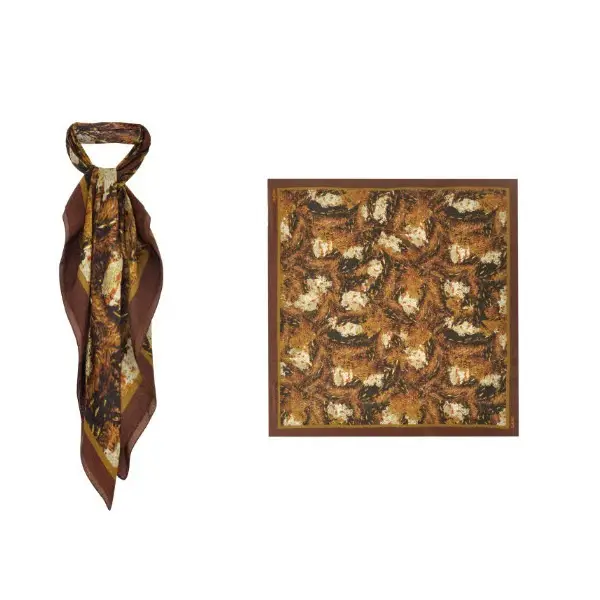 The Duchess of Cambridge wore Really Wild Clothing Silk Scarf in Autumn Partridge