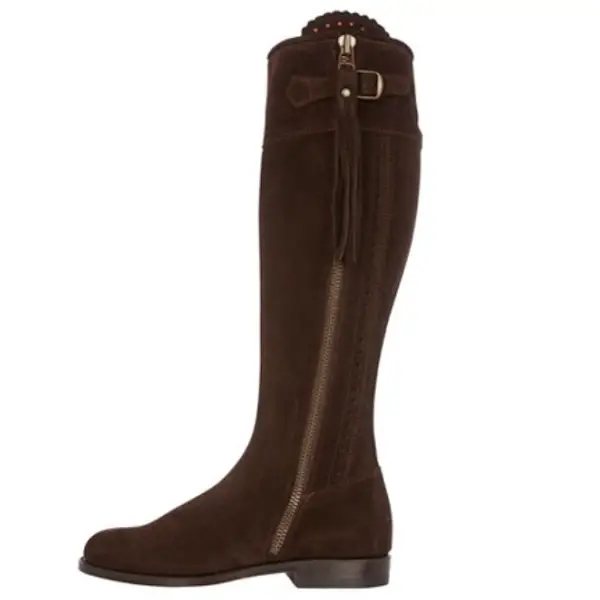 Really Wild Spanish Boots in Chocolate Suede