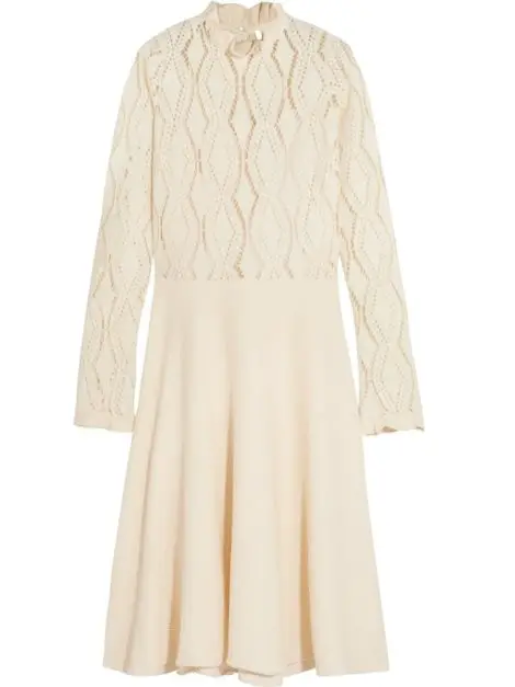 See by Chloé Lacy Pointelle Knit Dress