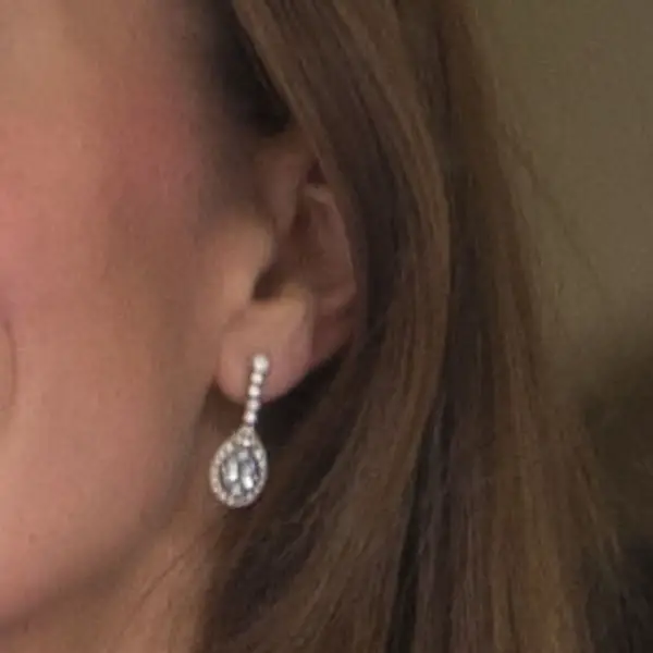 The Duchess of Cambridge's UFO Diamond and Aquamarine Drop Earrings