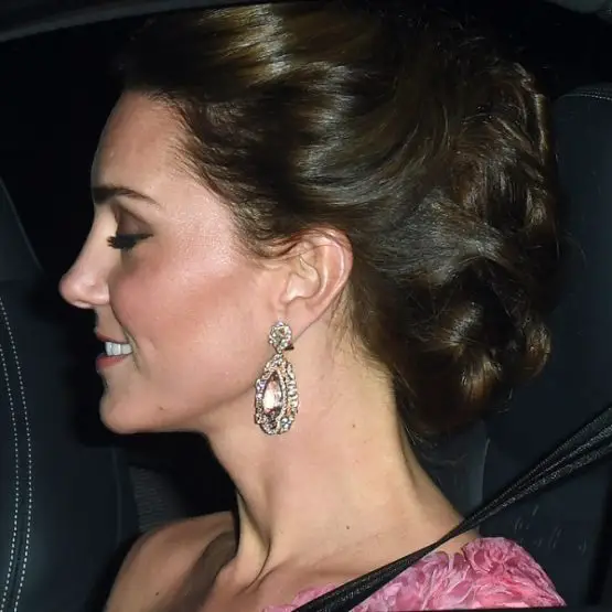 cce34 duchess of cambridge pink gown charles 70th birthday