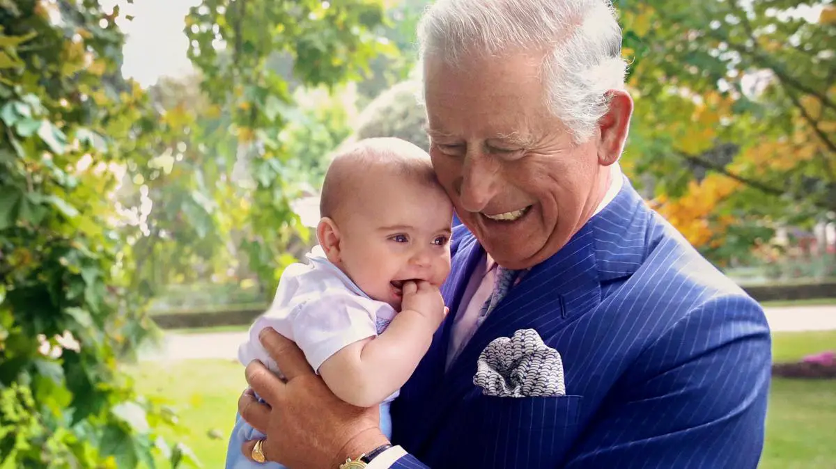 Prince Louis with Grandpa Wales