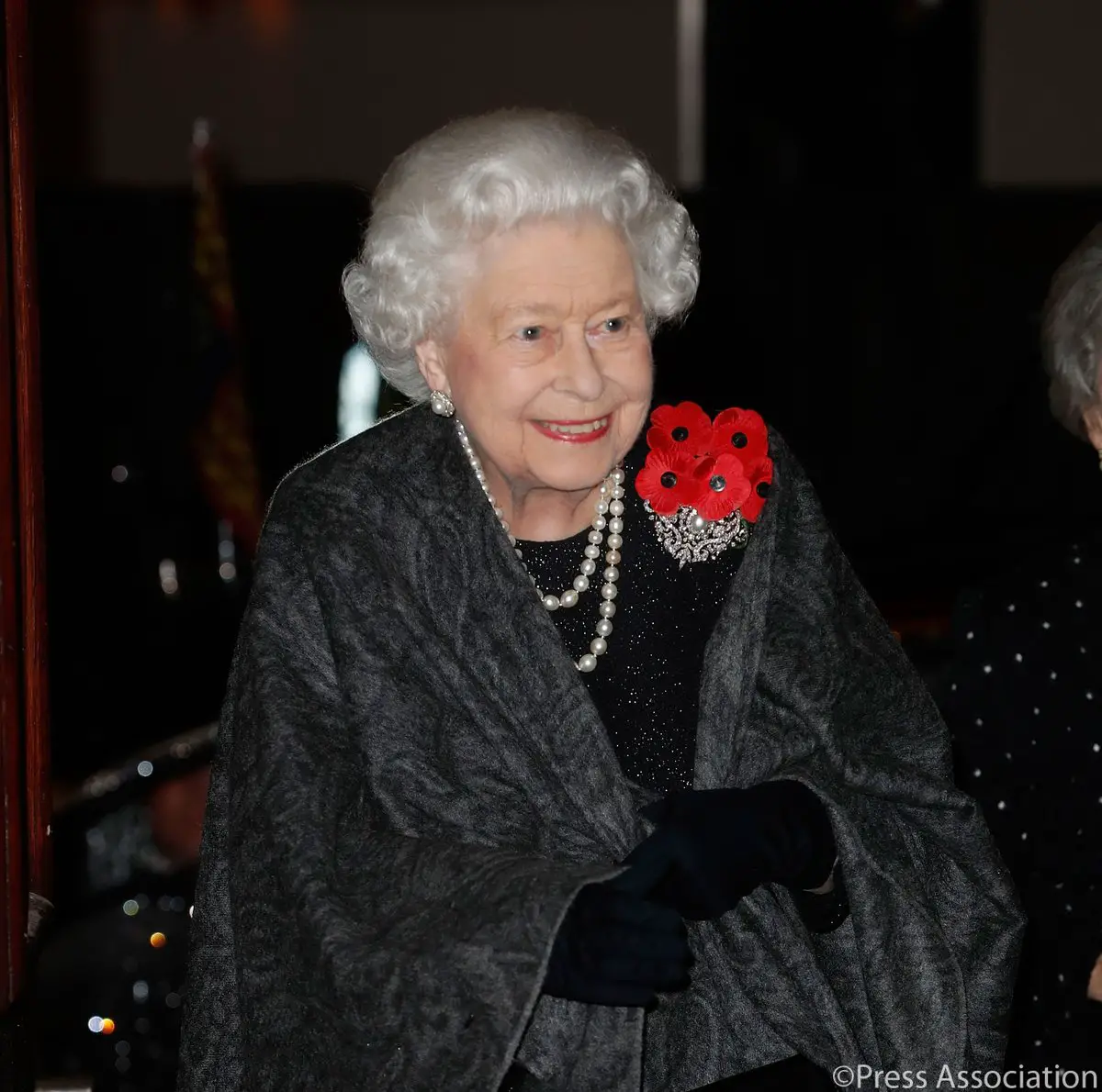 Queen Elizabeth II arrives at the Festival of Remembrance at the Royal Albert Hall tonight