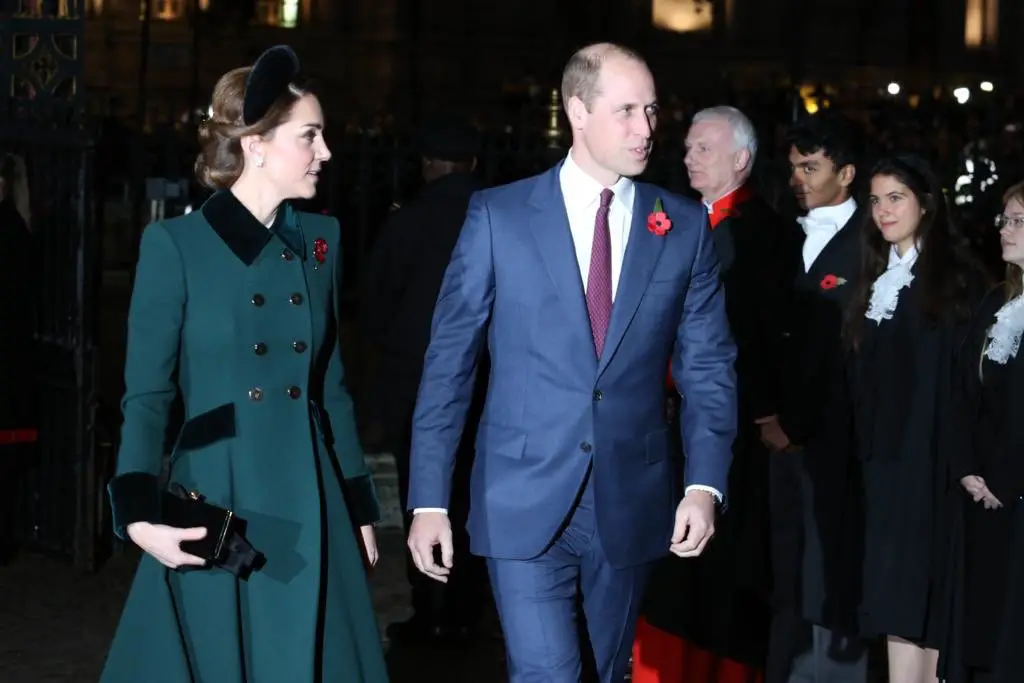The Duchess of Cambridge at Westminster Abbey to mark the centenary of Armistice Day