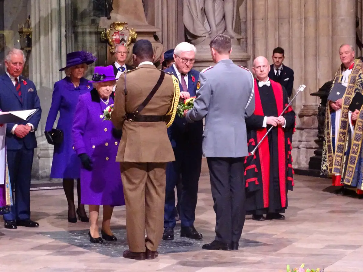 The Queen at Westminster Abbey to mark the centenary of Armistice Day