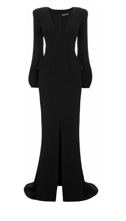 Alexander McQueen Bell Sleeve Floor Length Gown