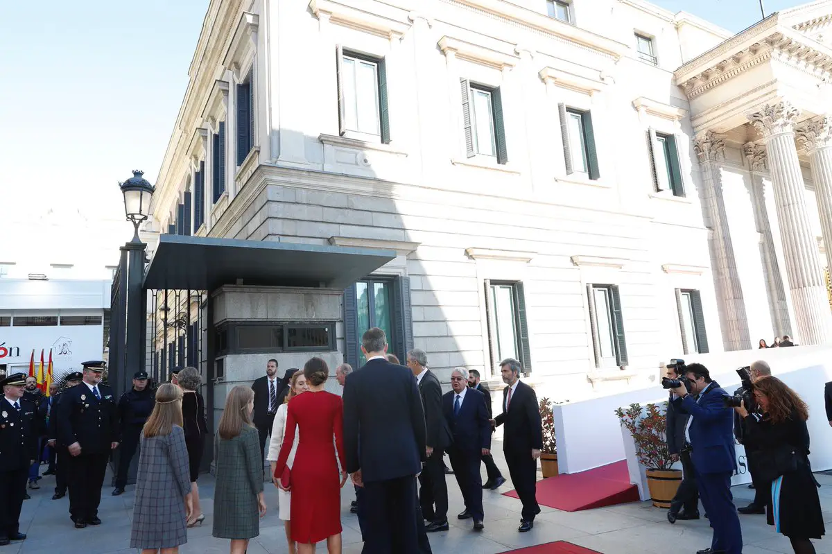 Felipe and Letizia at Congress House to celebrate the 40th anniversary of the spanish constitution