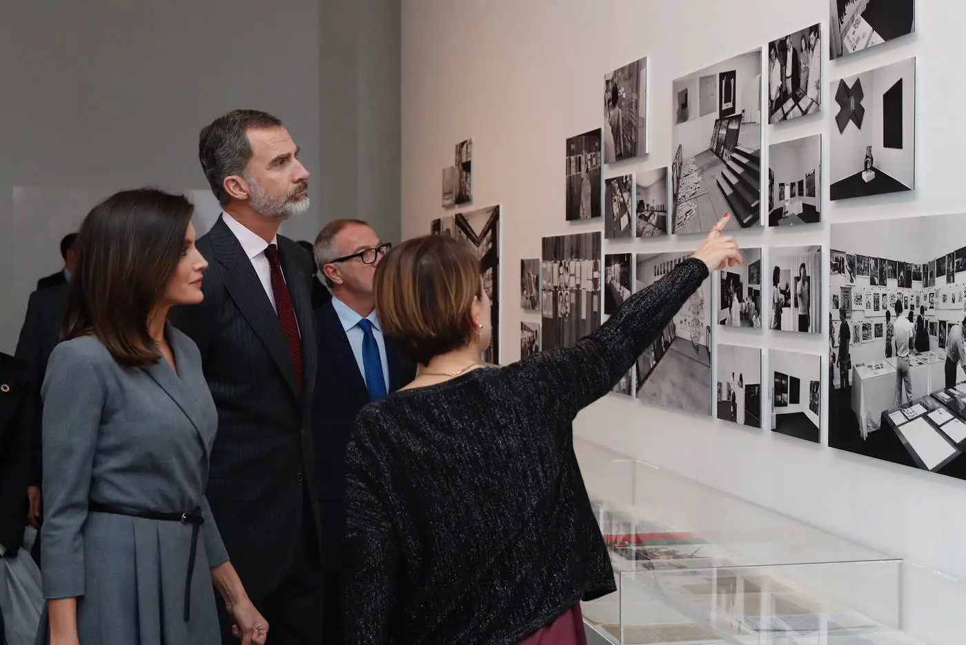 King Felipe and Queen Letizia of spain toured the Spanish constitution exhibition