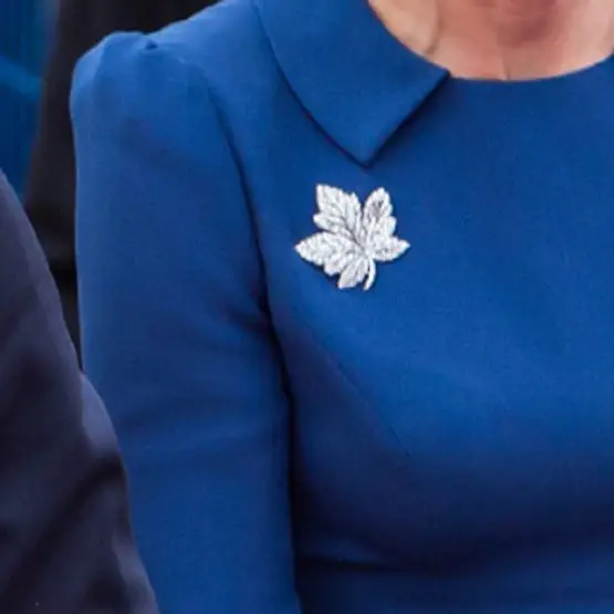 The Duchess of Cambridge wore Maple Leaf Brooch during Canada visit