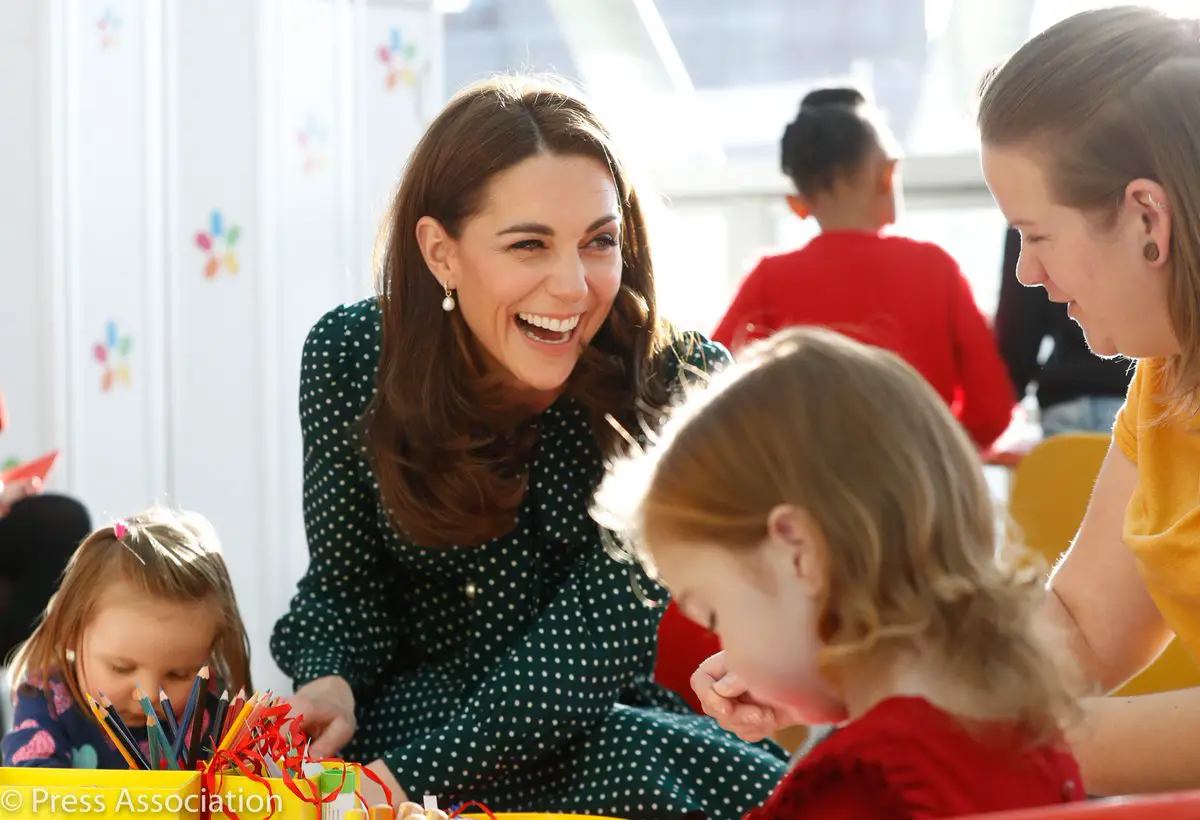 The Duchess of Cambridge during her first visit to Evelina London