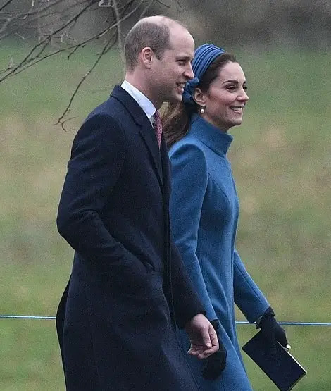 Duke and Duchess of Cambridge at Sunday Church Service in January 2019