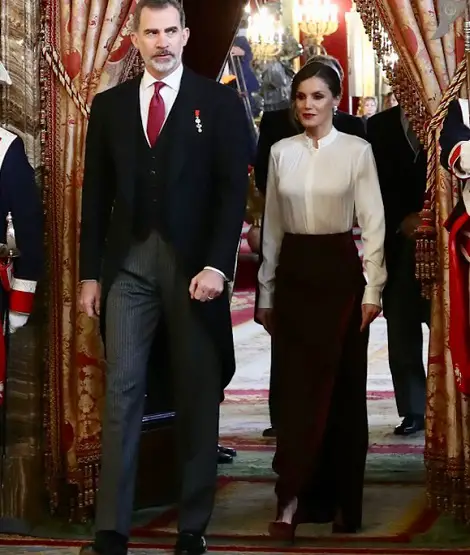 Kind Felipe and Queen Letizia hosted diplomatic Reception 1 Copy