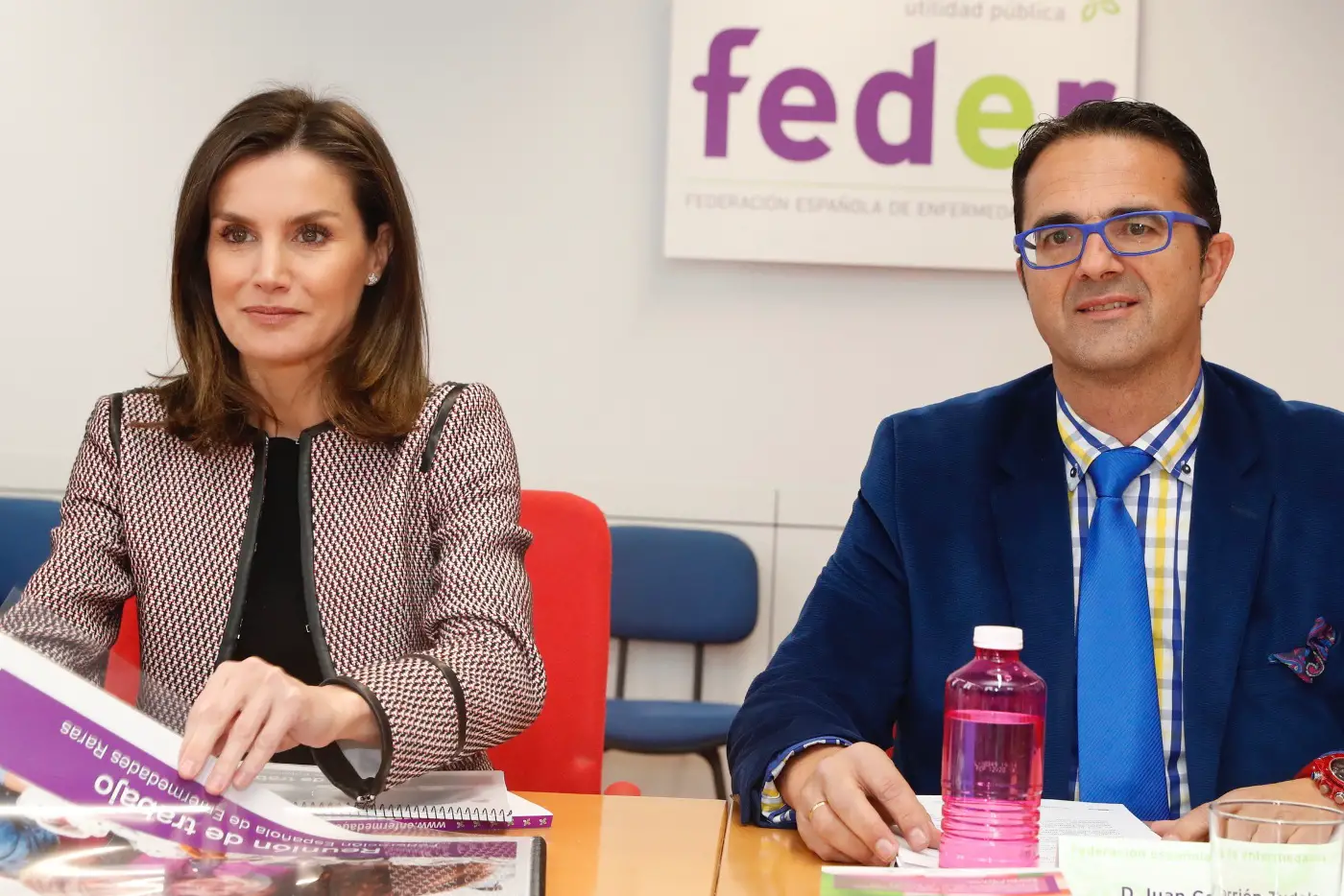 Queen Letizia of Spain Kept it Professional for FEDER Meeting