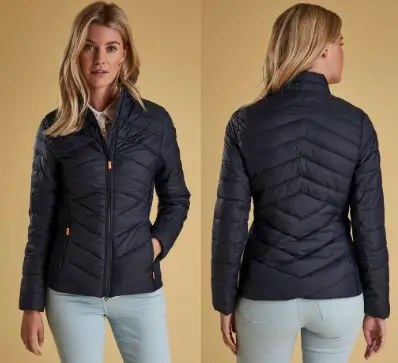 The Duchess of Cambridge wore Barbour Navy Women’s Longshore Quilted Jacket