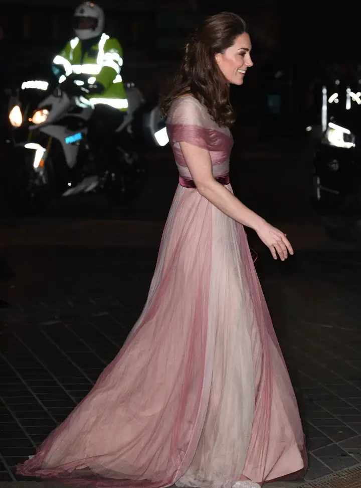 The Duchess of Cambridge in pink Gucci Gown at 100 Women in Finance Gala