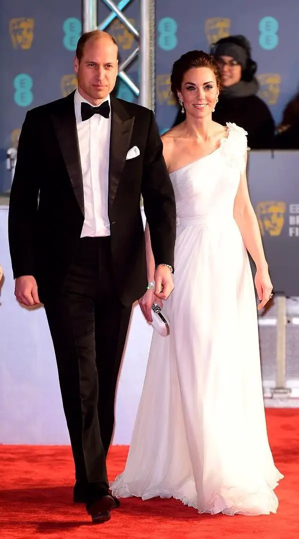 In 2019 The Duchess of Cambridge wore one-shoulder Alexander McQueen gown at BAFTA