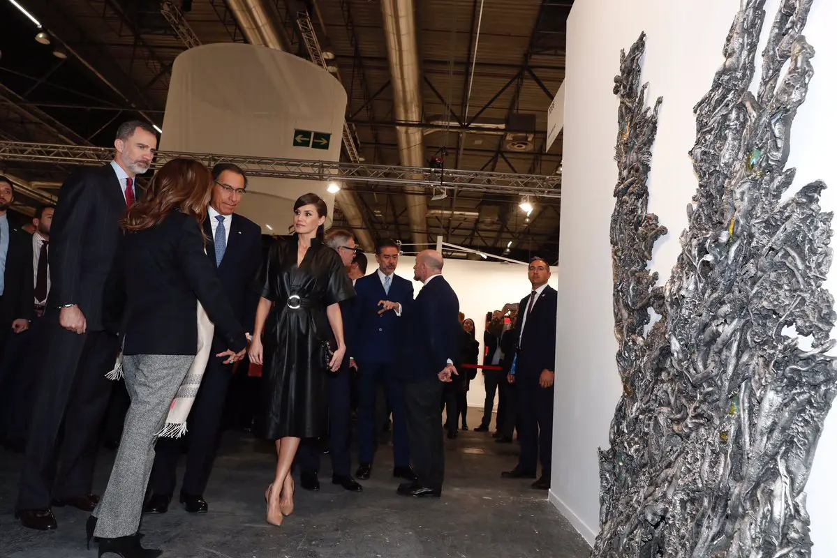 King Felipe and Queen Letizia of Spain joined Peru President at an Art Fair