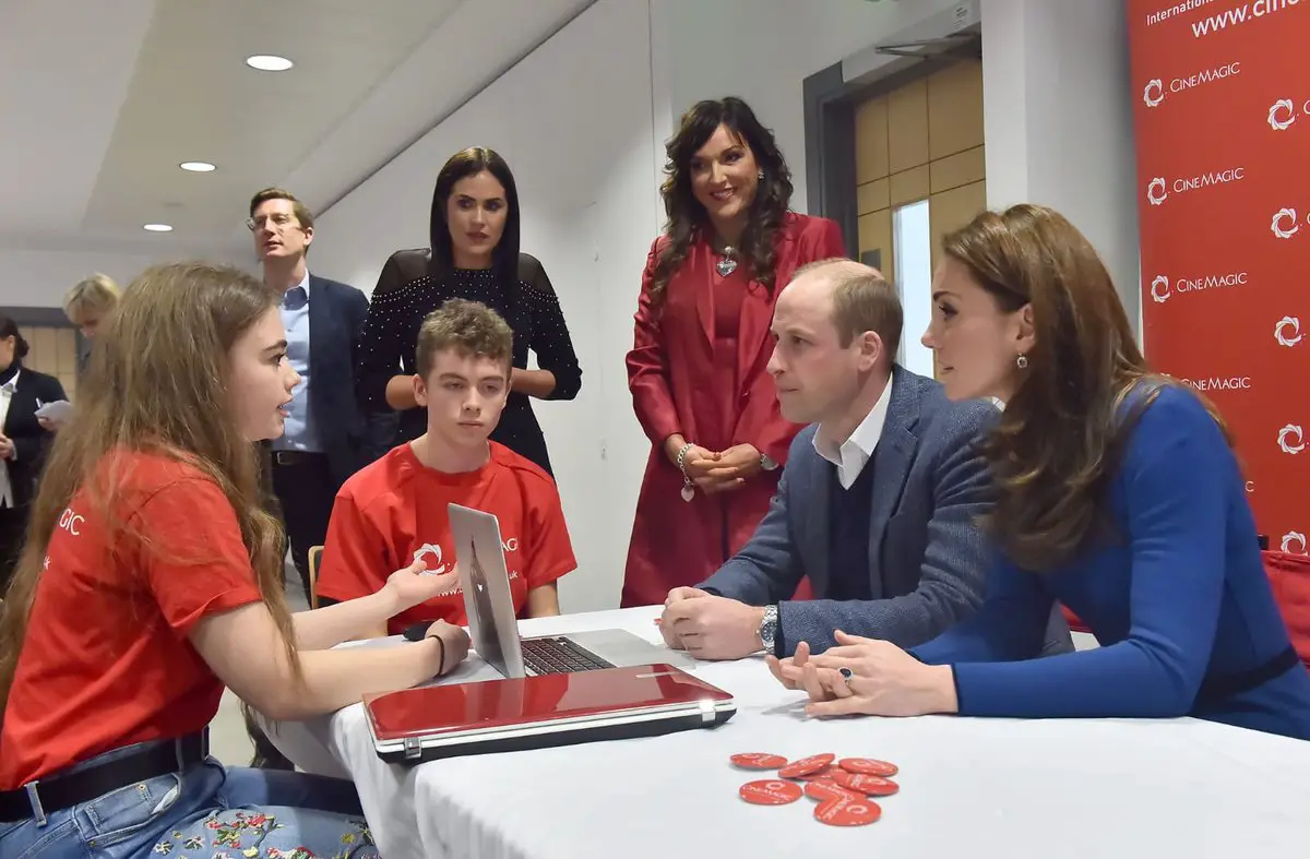 The Duke and Duchess took part in some of Cinemagic’s workshops to see the full range of training they provide.