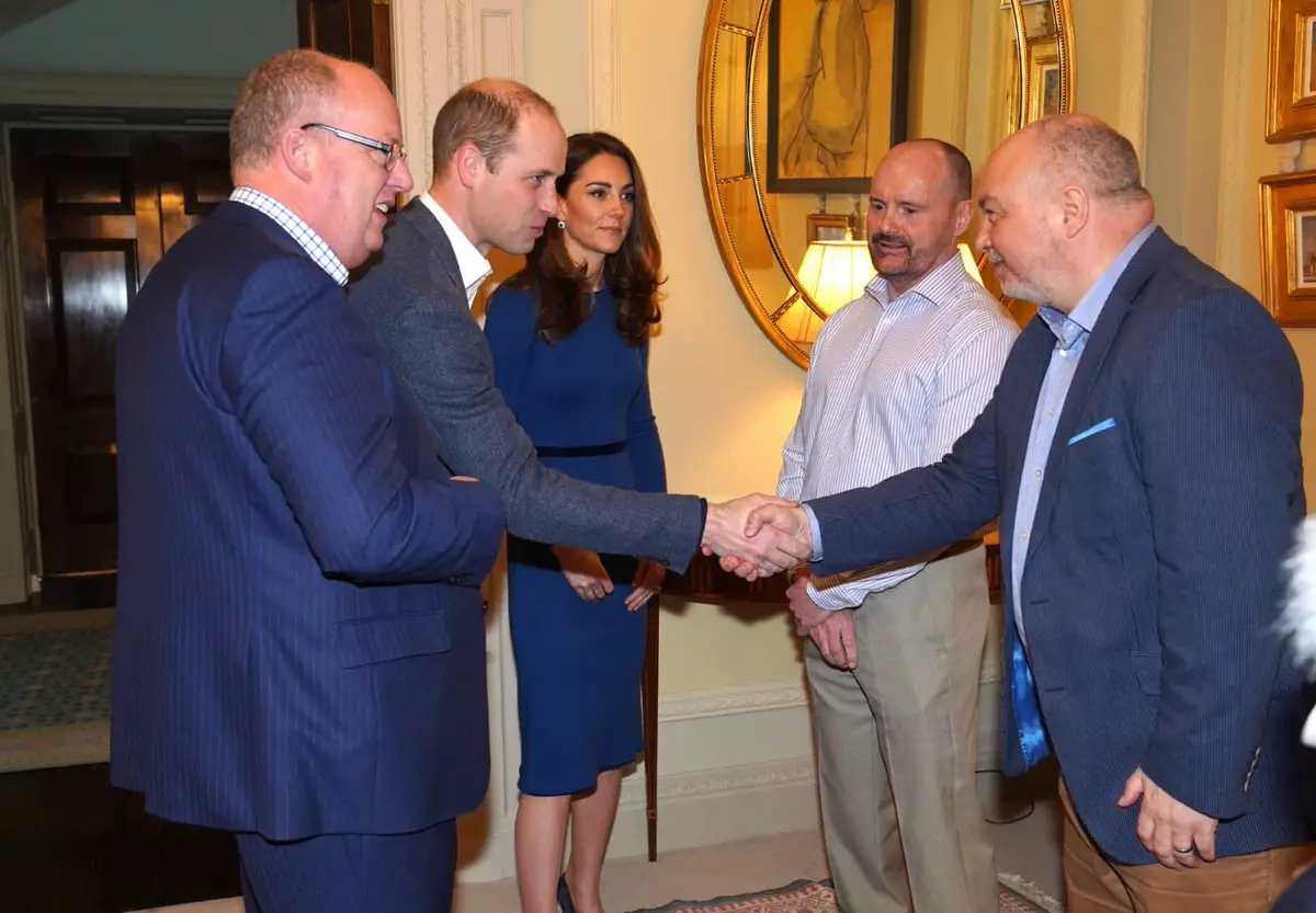 The Duke and Duchess of Cambridge in Northern Ireland meeting Police officials