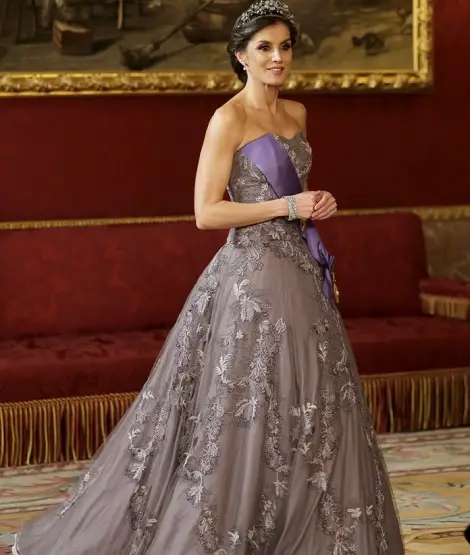 Queen Letizia at Peru Gala Dinner