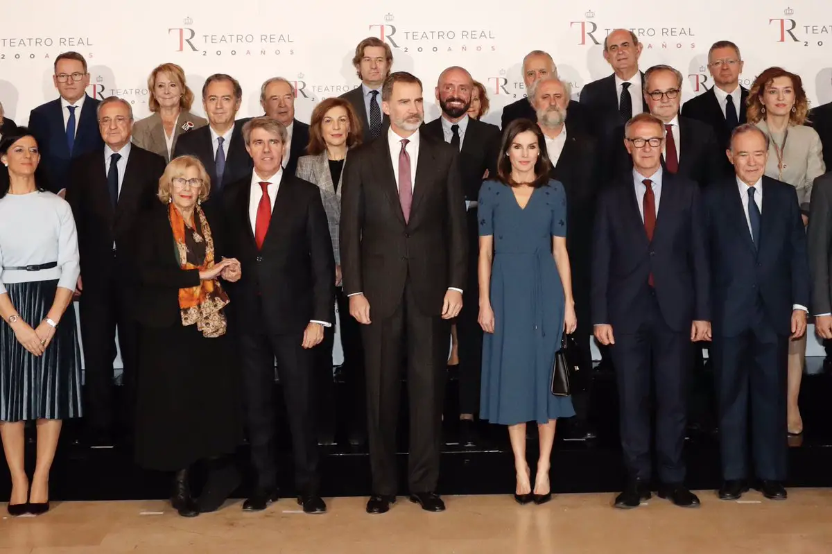 Queen Letizia in Familiar Relaxed Look for Teatro Real Foundation Meeting