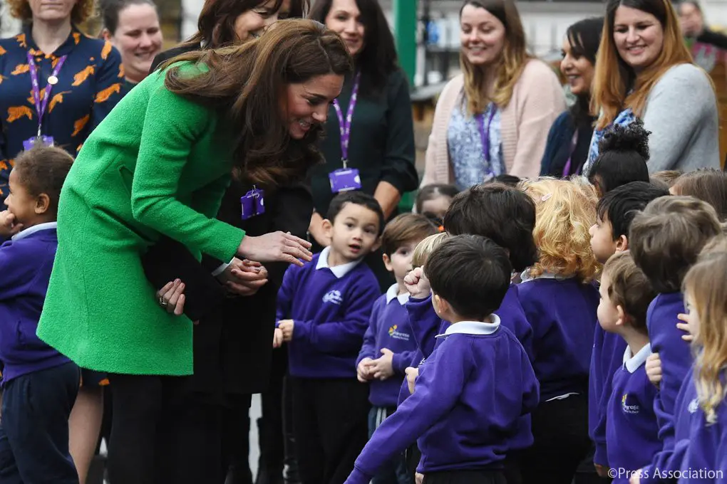 The Duchess speaks to pupils, parents and teachers about the importance of working together to support young people as they learn to be the best version of themselves