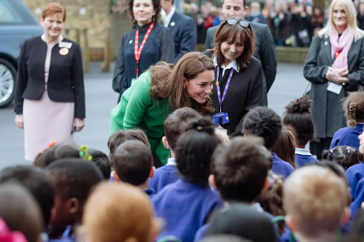 The Duchess of Cambridge Catherine visited Lavender Primary School & Alperton Community School to find out more about the support offered to students, teachers and parents to help with mental wellbeing