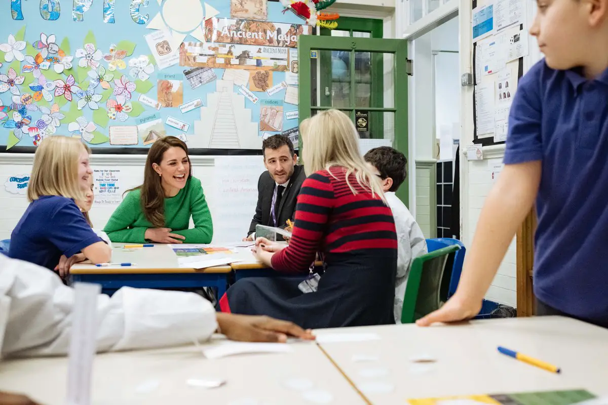 The Duchess of Cambridge visited London Schools for Mental Health Week