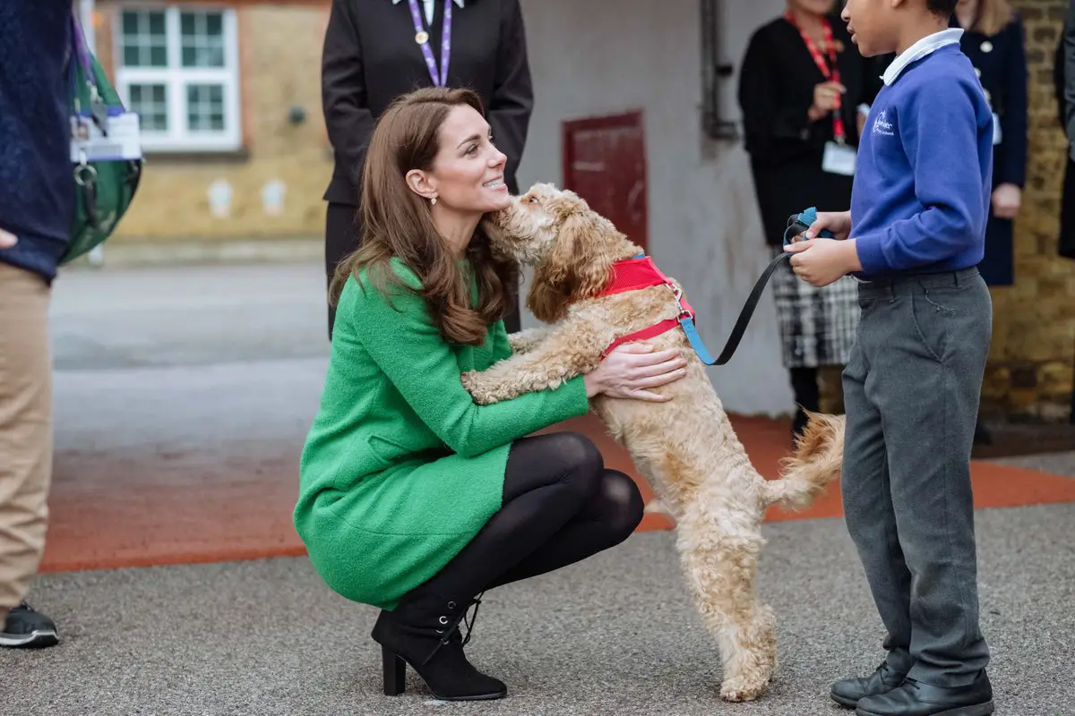 At Lavender Primary School, The Duchess of Cambridge met teachers and students taking part in Children’s Mental Health Week activities