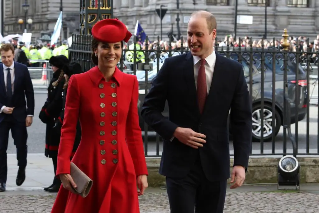 The Duchess of Cambridge in Repeated Red Elegance for Commonwealth Day Service