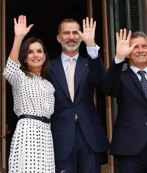 Queen Letizia repeated her white dress for last engagement in Argentina