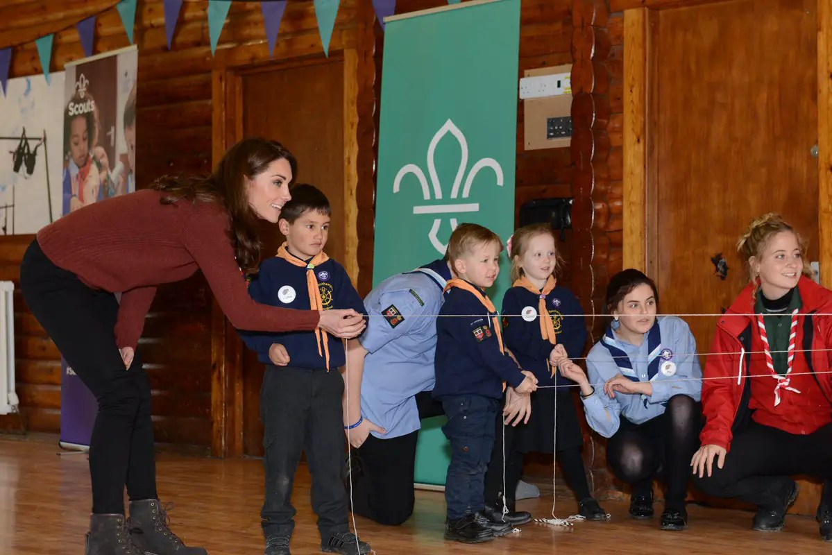 The Duchess of Cambridge visited Gilwell Park to meet Scouts