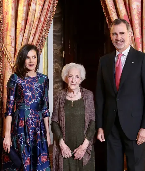 Queen Letizia at Lunch In Palace