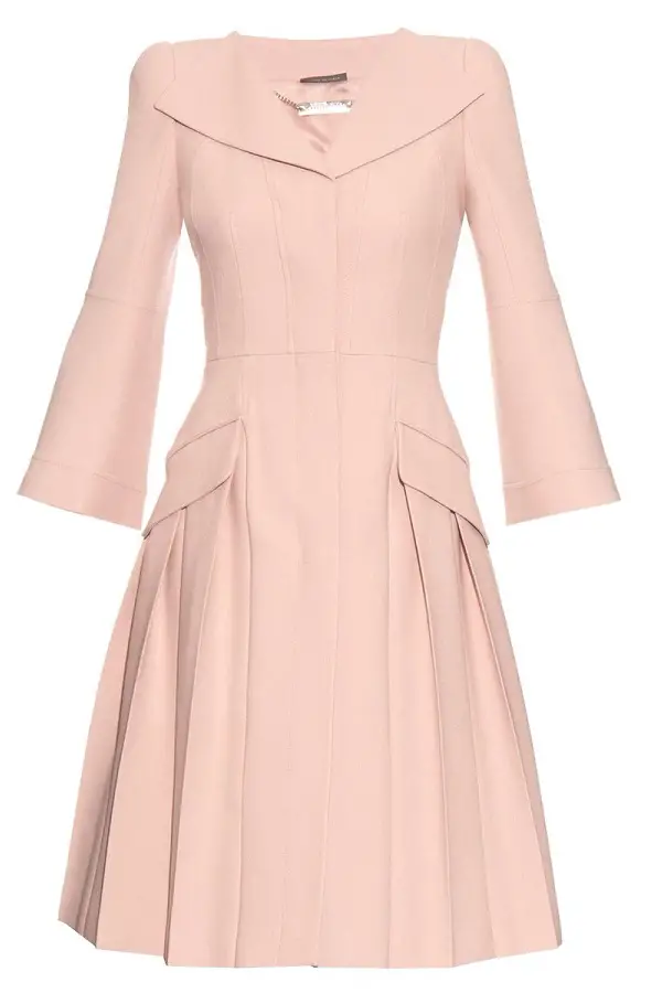 The Duchess of Cambridge in Soft Pink Alexander McQueen Coatdress for Garden Party