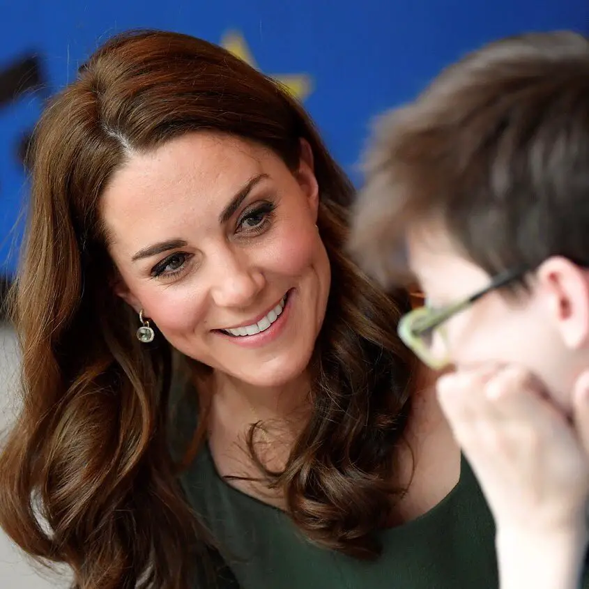The Duchess of Cambridge spent half an hour talking to the donors, supporters, architects and staff from the charity