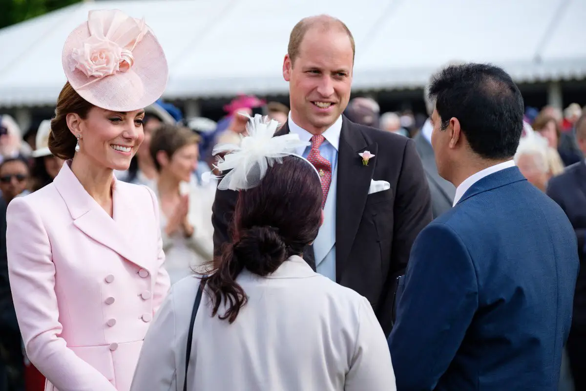 The Duke and Duchess of Cambridge at the Queen's Garden party