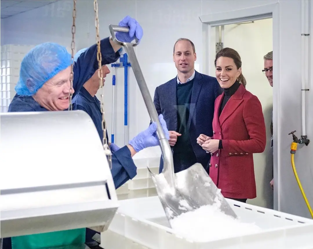 The Royal couple travelled to Anglesey to visit Halen Môn Anglesey Sea Salt