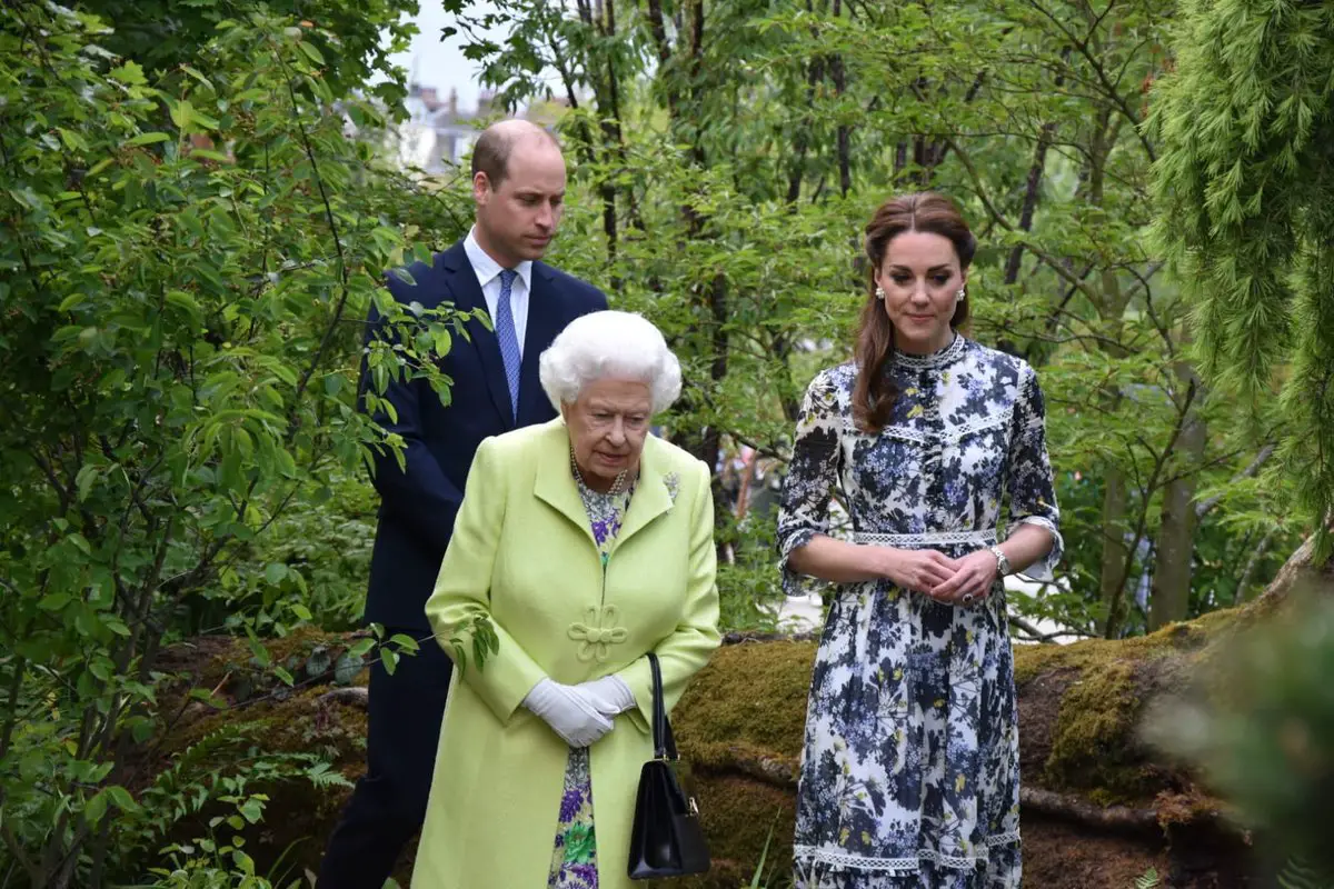 Delighted Duchess backed by her husband Prince William, proudly introduced her garden to the Queen